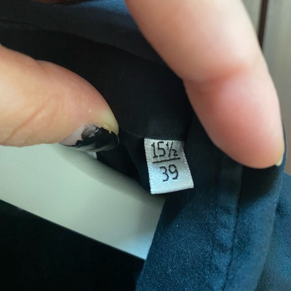 Versace Collection Men’s Trend Fit Button Up in Black (Size 15.5) - Picture 12 of 14